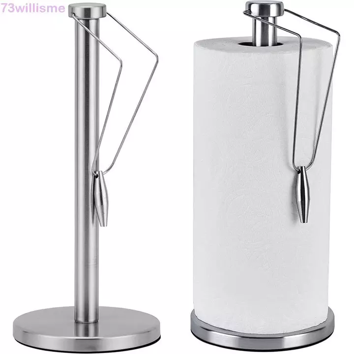 WILLISME Cuộn Giấy Giá Trang Trí Tiện Ích Nhà Bếp Bạc Tiện Ích Trang Trí Bàn Nhà Có Kẹp Giữ Nhỏ Dọc Khăn Giấy Giá Để Đồ