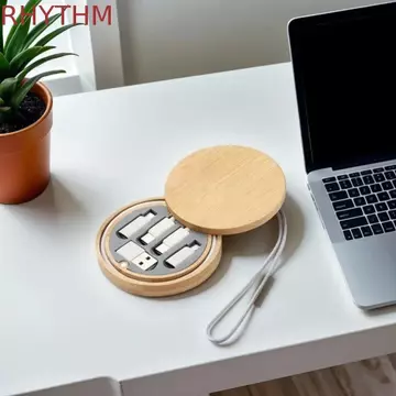 Cáp sạc nhanh RHYTHM, Sử dụng du lịch Cáp sạc sáu trong một công suất 60W, Bộ cáp sạc Vỏ du lịch Bộ chuyển đổi USB thiết kế tròn Sạc đa thiết bị