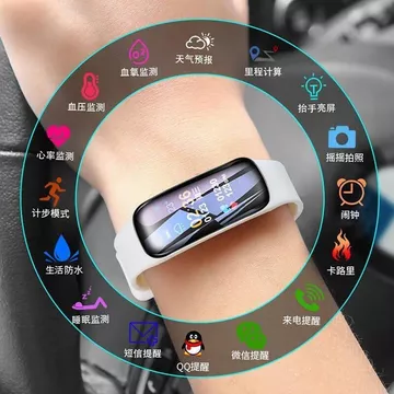 Vòng Tay Thông Minh Thể Thao Đo Nhịp Tim Huyết Áp Ngủ Chống Thấm Nước Đa Chức Năng Máy Đo Ngón Nam Nữ Bluetooth Cặp Đôi Đồng Hồ WJG26.9.14