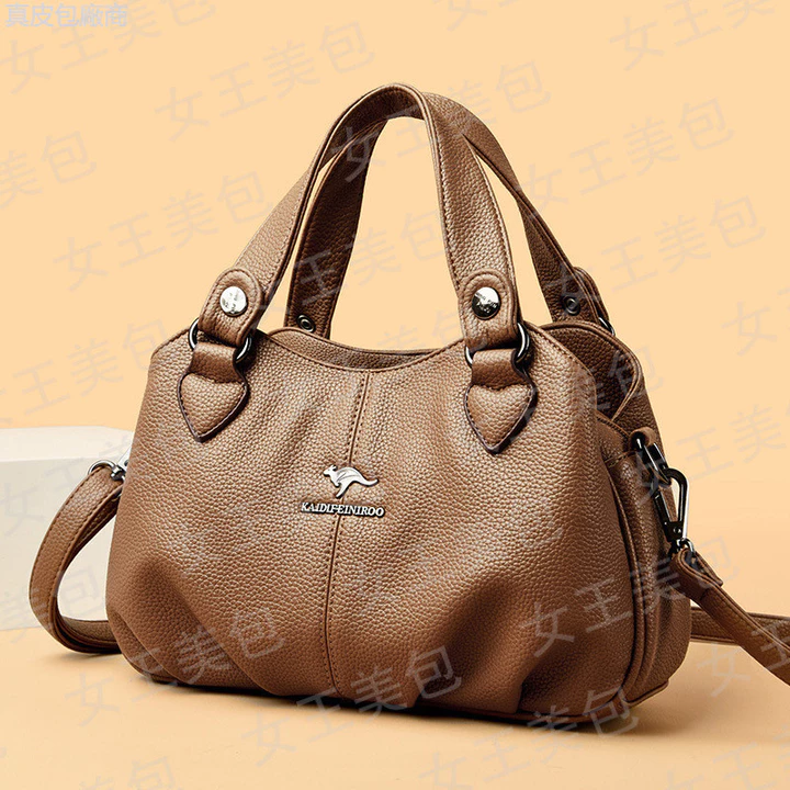 Women's Korean-Style Genuine Leather Backpack – Large – 2