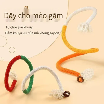 Cần đùa và dây cắn cho mèo, đồ chơi tự vui,đồ chơi cho mèo,đồ chơi gặm nhấm cho mèo