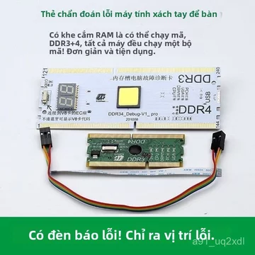 Thẻ chẩn đoán khe RAM laptop DDR3 Qiguan, thẻ test khe RAM DDR4 máy bàn bán chạy giao nhanh