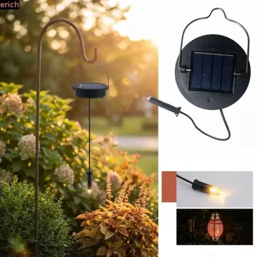 Đèn thay thế đèn năng lượng mặt trời KOPIDA, Đèn treo LED năng lượng mặt trời chạy bằng năng lượng mặt trời DIY, Đèn trắng chiếu sáng con đường màu đen 400Mah Đèn trang trí năng lượng mặt trời ngoài t