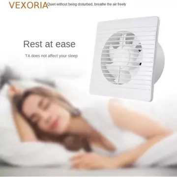 VEXORIA‌ Quạt Hút, Quạt Hút Điện Tắt Tiếng Luồng Không Khí Mạnh, Loại Bỏ Mùi Nhà Ở Bền Mạnh Mẽ Quạt Thông Gió Tiếng Ồn Thấp Sử Dụng Nhà Vệ Sinh