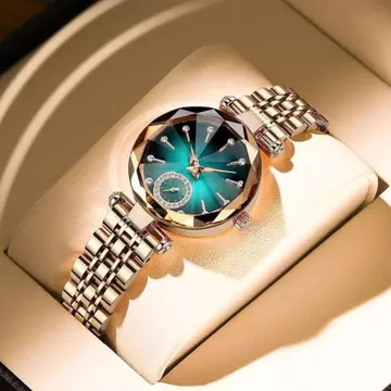 Đồng hồ thạch anh, Đồng hồ đeo tay nữ bằng thép không gỉ chống thấm nước, Quà tặng bạn gái sang trọng Thiết kế trang sức thanh lịch Đồng hồ hoa hồng Đồng hồ nữ