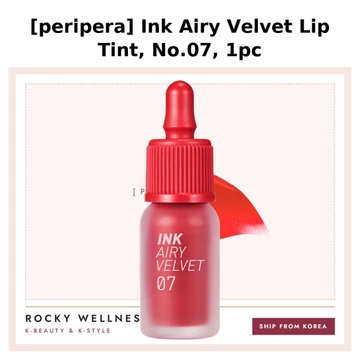 [peripera] Ink Airy Velvet Lip Tint, No.07, 1 cái / Son Tint Hàn Quốc / Hoàn thiện nhung Airy / Chính hãng 100% của rockywellnes