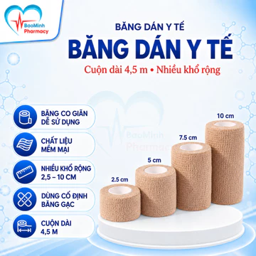 Hoả Tốc Băng Thun Y Tế Tự Dính, Băng Cuộn Vết Thương Không Cần Ghim, Băng Gạc Sơ Cứu Chấn Thương