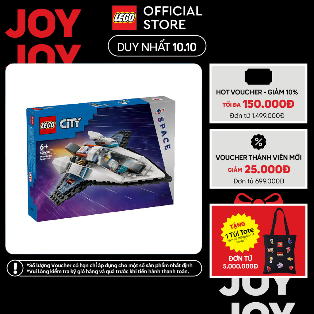 LEGO CITY 60430 Đồ chơi lắp ráp Phi thuyền liên hành tinh (240 chi tiết)