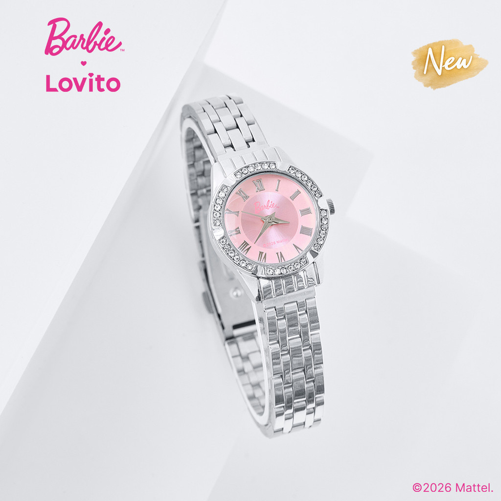 (New Arrival) Barbie™ X Lovito Đồng hồ thạch Anh dây xích Sang trọng QWBL6PAD047
