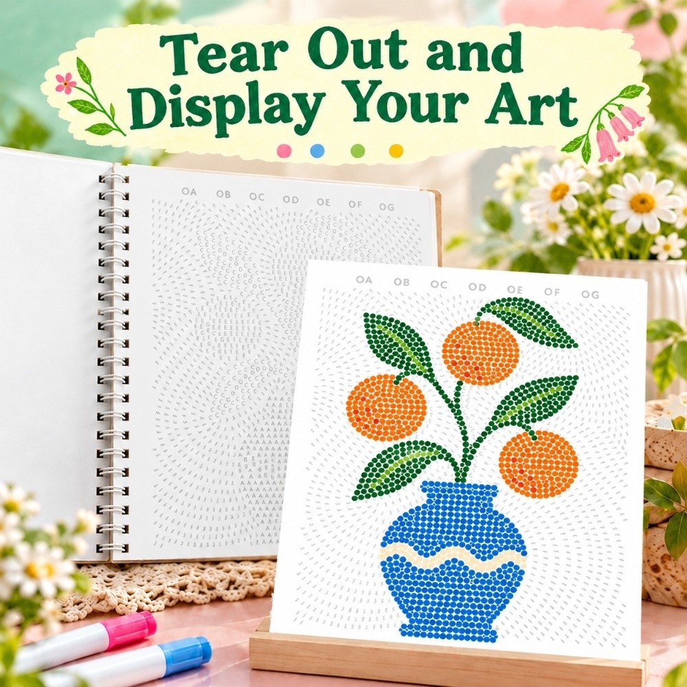 WITAKEY 10 Sheets Coloring Book, 24 Unique Patterns Perforated Pages ...