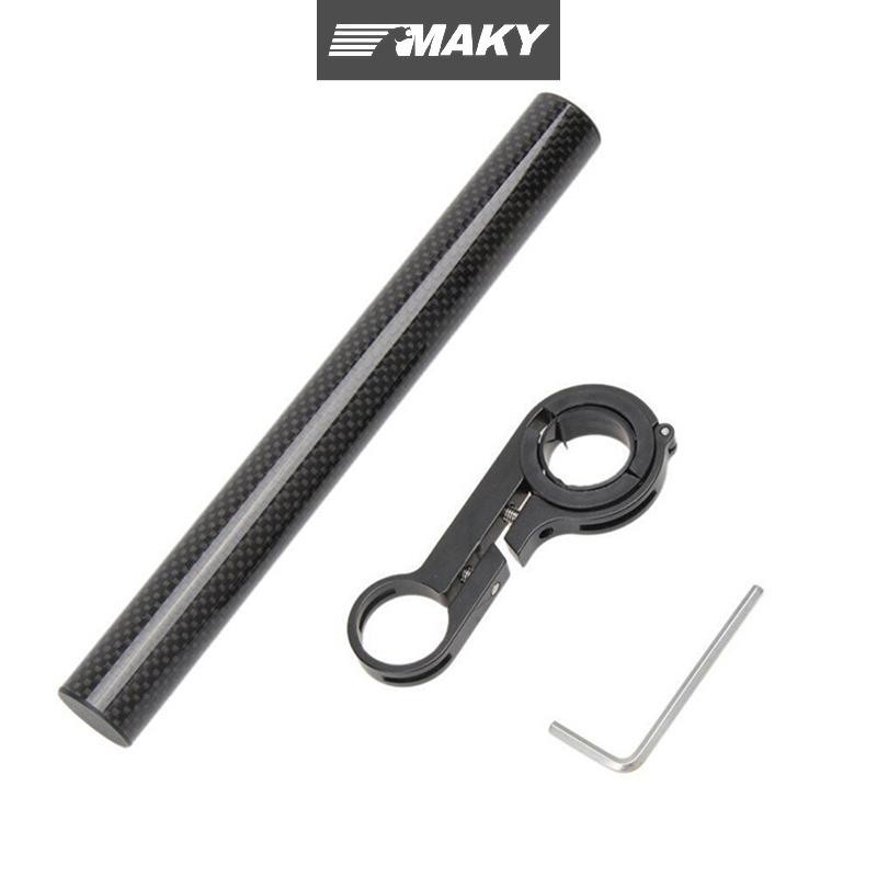 Newwellknownepic Tay Cầm Hợp Kim Sợi Carbon Mở Rộng Xe Đạp Đèn Pha Gắn Thanh Giá Đỡ Máy Tính Xe Đạp Đường Bộ Hỗ Trợ VN