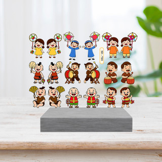 Sticker Tết Trung Thu 5D Dán Móng Cực Dễ Làm