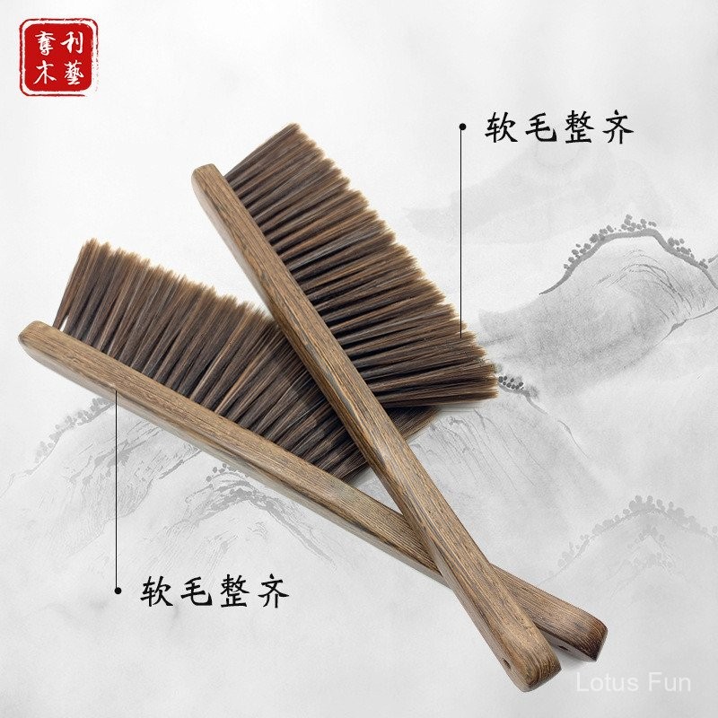 Cánh Gà Gỗ Bàn Chải Mềm Hộ Gia Đình Sofa Giường Quét Bụi Bàn Chải Làm Sạch Dày Tay Cầm Dài Bàn Chải Bụi Bằng Gỗ
