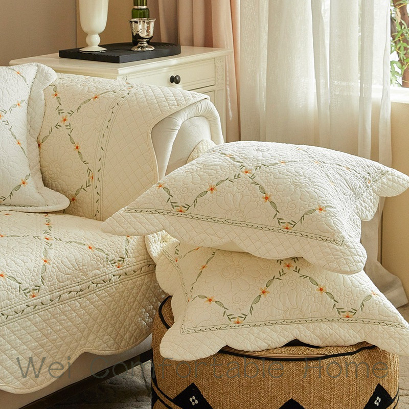 2025 Phong Cách Mới Cotton Sofa Đệm Bốn Mùa Đa Năng Bao Gồm Tất Cả Chống Trơn Trượt Sofa Đệm