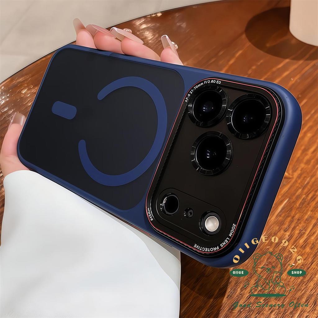 【 Ốp lưng iPhone17 】 Vỏ điện thoại từ tính Scrub màu cam iPhone17 Pro Max 16 15 14 cho vỏ iPhone Vỏ mềm silicon TPU chống sốc