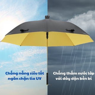 Ô dù cỡ lớn che nắng mưa 16 nan, có lớp vỏ nhựa ngăn rơi nước khi gập