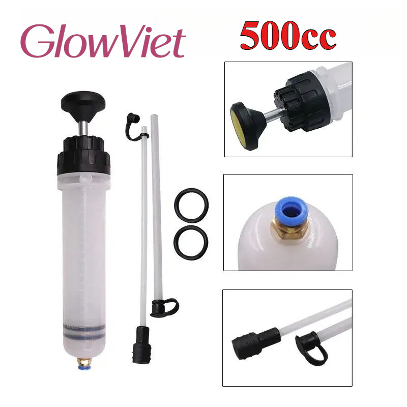 Bơm Hút Dầu Ô Tô 500cc Cao Cấp - Bơm Tay Tiện Lợi, Hút Dầu Nhớt Hiệu Quả, Ống Dài Linh Hoạt