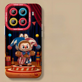 Ốp điện thoại Rabububu hoạt hình thời trang cho iPhone17 / 16 / 15 / 14 / 13 / MINI / 12 / 11 / Pro MAX / X / XS / XR / 7 / 8 / 6 Vỏ bảo vệ toàn diện bằng silicon lỏng chống sốc và chống rơi