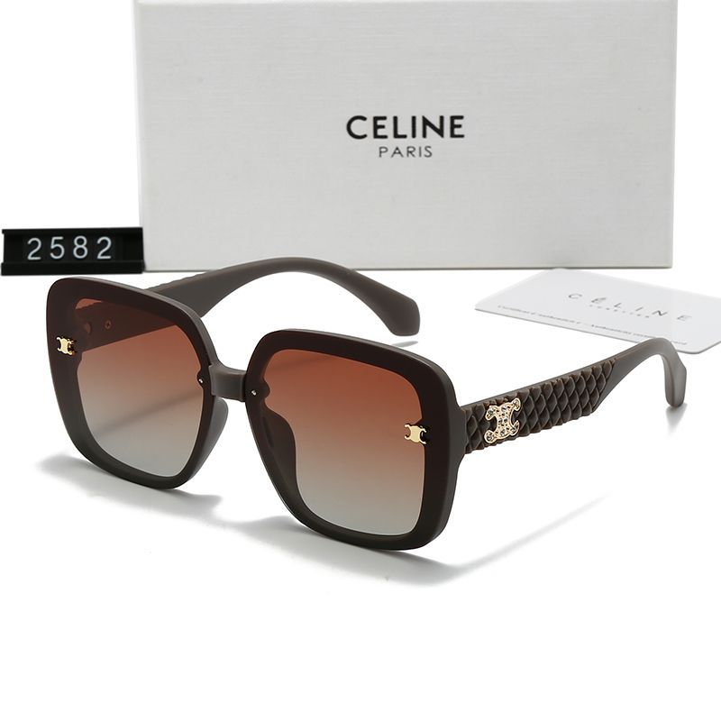 Kính râm CELINE Nữ Retro Kính râm gọng lớn Kính hợp thời trang | Shopee ...