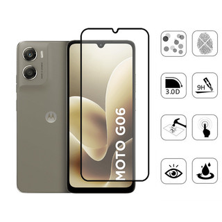 Bảo vệ màn hình kính cường lực 2 trong 1 Moto G06 cho Motorola G56 G75 G35 G15 4G 5G Phim bảo vệ kính + Phim ống kính máy ảnh