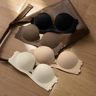250353 -- Áo Lót Áo Ngực Bra Nữ Không Dây Hở Lưng Nâng Độn Vòng 1 Không Gọng Chống Tuột Cúp Mềm