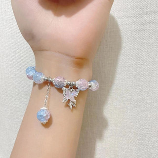 Vòng tay đính cườm thủy tinh hình bướm - Phong cách nhẹ nhàng như cổ tích dành cho nữ