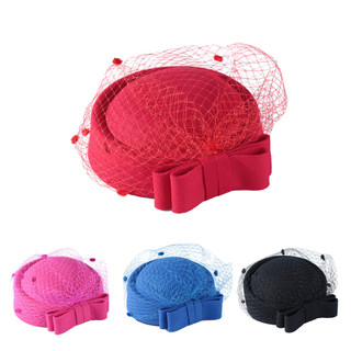 Mũ Pháp Retro Hepburn Cho Tiệc Cưới, Made from Len với Nơ Elegant