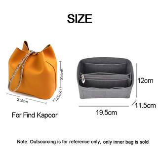 Thích hợp cho Find Kapoor PINGO 20 Túi Đựng Mỹ Phẩm Nỉ Dung Tích Lớn Túi Bên Trong Có Dây Kéo Túi Xách Nữ Thiết Bị Tạo Kiểu