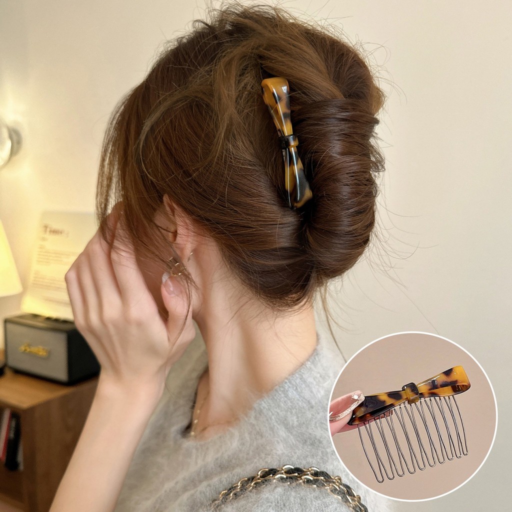 Kẹp tóc nữ Acetate nơ hợp thời trang