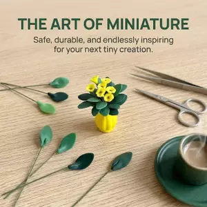 MJnmc Micro Phong Cảnh Nhà Búp Bê Mô Phỏng Cây Lá Xanh Mô Hình Mini Phụ Kiện Cho DIY Vườn Cổ Tích Cảnh Mới