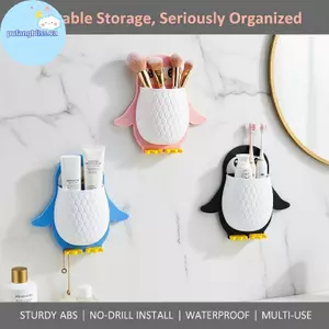 Pufangbliss Dễ Thương Chim Cánh Cụt Trang Điểm Sắp Xếp Không Rỉ Tường Ra Với Tính Năng Thoát Nước VN