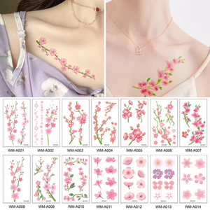 Hoa Hình Xăm Tạm Thời Chống Thấm Nước Body Dán Xương Đòn Nghệ Thuật Deco Ngọt Tươi Phong Cách INS