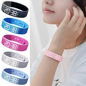 Đồng hồ báo thức AMBU, Vòng tay báo thức chống ngáy có thể điều chỉnh, Thời trang với máy đếm bước chạy Bộ báo động rung kỹ thuật số LED chống nước cho học sinh