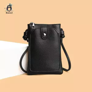 Túi đựng điện thoại đơn giản màu trơn mới Túi đeo chéo chéo đa năng Mini thời trang mới