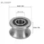 Belleshopp Huairdum U Vòng bi rãnh U22 Vòng bi lăn hình chữ U Vòng bi 8x22,5x14,5mm Ròng rọc đáy tròn cho dụng cụ điện