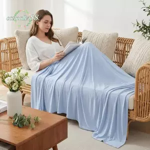 Chăn làm mát CATMALLER88, Chăn ngủ mùa hè thiết kế thoáng khí nhẹ và mỏng, Công nghệ làm mát mềm Vải thân thiện với da Chất liệu lụa băng Chăn lụa văn phòng tại nhà