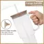 Cốc thủy tinh 40OZ có tay cầm và nắp ống hút cho đồ uống, Cốc cà phê trong suốt có thể tái sử dụng cho nước ép và sữa