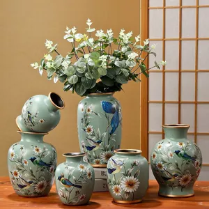 Bình gốm, Bàn, Sảnh vào, Trang trí bàn cà phê, Trang trí bàn cà phê, Trang trí thủ công sáng tạo theo phong cách châu Âu tối giản hiện đại