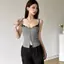 Mùa hè 2026 Retro Haze Xám Ren Khâu Áo yếm Ngực eo hẹp Slim-fit Slimer Look Hot Girl Niche Áo không tay