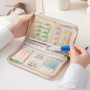 PNPIA- Túi đựng thuốc có thể gập lại di động có thể gập lại có dây kéo Bộ sơ cứu Bộ lưu trữ du lịch ngoài trời Túi đựng đồ nhỏ Quà tặng
