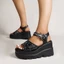 Giày Sandal Đế Dày Gothic Mùa Hè Phong Cách Punk Hot Girl 9cm Nhện Thêu Mạng Nhện Khóa Giày Nữ Phong Cách Gothic Giày Nữ Châu Âu Mỹ Size Lớn Giày Nữ20260527