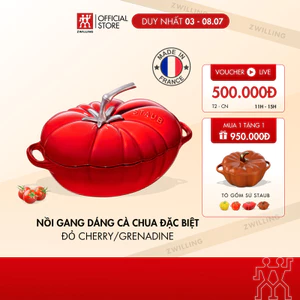 Nồi gang STAUB dáng đặc biệt (quả cà chua, Bí ngô, nắp hoa tuyết) xuất xứ từ Pháp, dùng được bếp từ