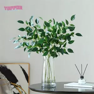 YOFFOR Trang trí cây xanh giả, lá thực tế
