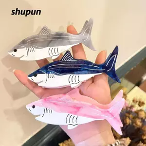 Vuốt Tóc SHUPUN, Kẹp Móng Vuốt Hình Cá Mập Acetate, Phụ Kiện Kẹp Tóc Cua Cho Nữ Bé Gái