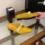 TT Thường Ngày Khóa Kim Loại Dép Nữ Mùa Hè Đế Dày Chống Trơn Trượt Một Chân Nửa Dép Da Dép Dép Dép Dép