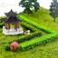 GE 1 Trung Quốc Cổ Pavilion Thu Nhỏ Xây Dựng Trang Trí Sân Vườn Nhựa Trang Trí Cho DIY Cảnh Quan Mini VN