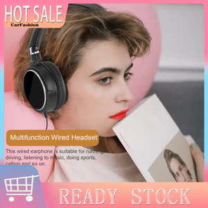 < CarFashion > Tai nghe có dây Công thái học Giảm tiếng ồn thông minh Âm thanh trong suốt Trò chơi âm nhạc Cuộc gọi Tai nghe chơi Game có dây 35mm Truy cập âm thanh