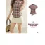 Áo Sơ Mi Kẻ Caro Cổ Trụ Tay Phồng Thắt Eo Ôm Nhẹ Phối Dây Nơ Kiểu Dáng Retro_A95556 - - Hieuvy Botique