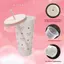 Bình Nước Kawaii Cốc Thẩm Mỹ Cho Đá Cà Phê Nước ép Trà Cốc Nhựa Nơ Dễ Thương Có Nắp Ống Hút Chai Uống Di Động