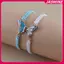 JASMINE 2 Chiếc Đơn Giản Bướm Dệt Tay Cặp Đôi Vòng Tay Dành Cho Nữ Thời Trang Bướm Lắc Tay Đa Năng Dệt Dây Đeo Tay Quà Tặng JASMINE